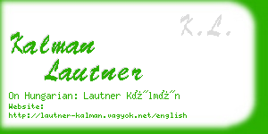 kalman lautner business card